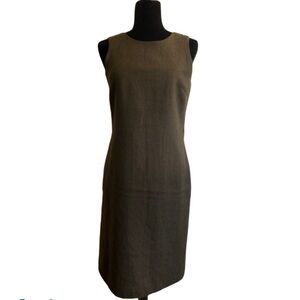 Harve Benard vintage 100% wool dress brown 4
